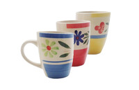 SET 3 TAZAS RAY PINTADA MANO