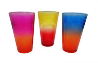 SET 3 VASOS VIDRIO COLORES TTG16/WH3