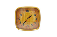 RELOJ PARED PEQ MADERA CUADRA KM-5074S-C